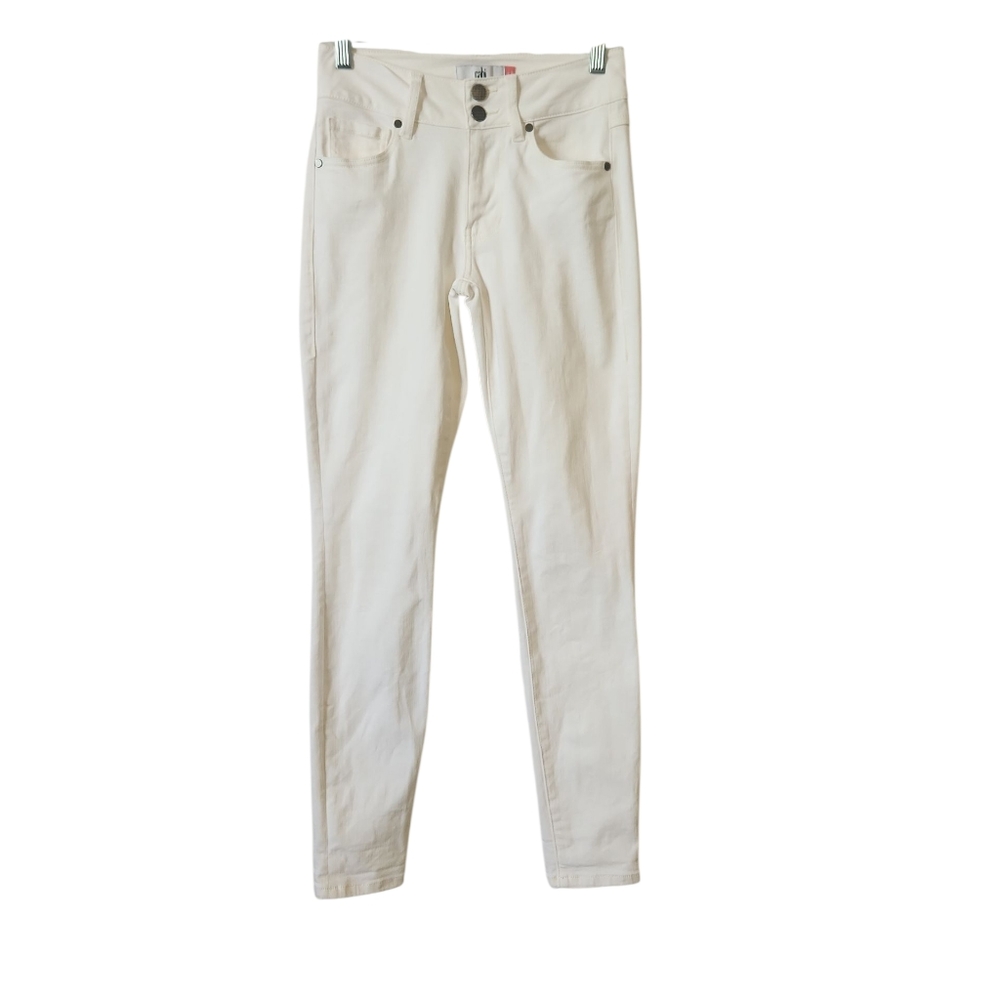 CAbi Women's White Cinch Skinny Jeans Size 0